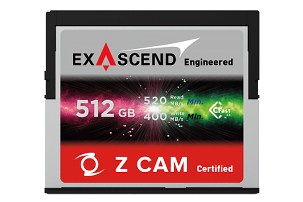 Exascend Z-Cam 512GB CFast 600x400